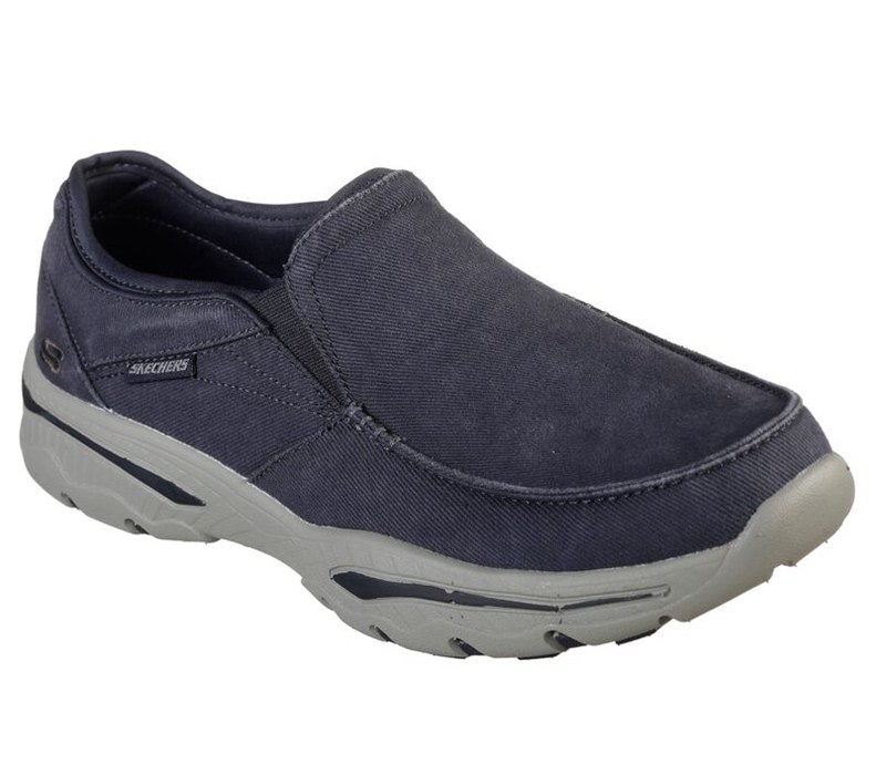 Skechers Relaxed Fit: Creston - Moseco - Mens Slip On Shoes Navy [AU-SL5041]